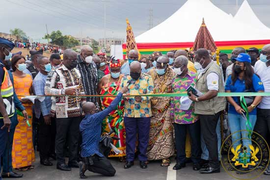 President Akufo-Addo Commissions 4-tier Pokuase Interchange; 1st Of Its Kind In West Africa