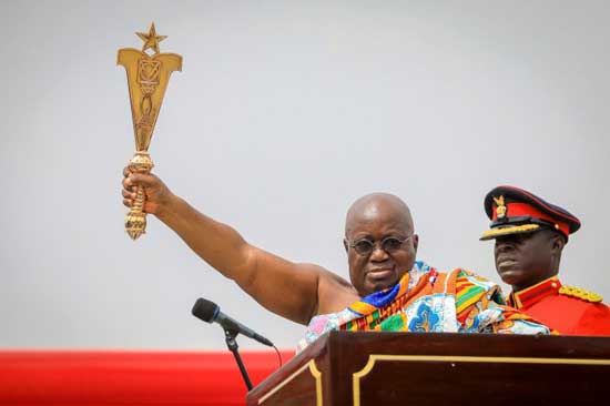 President Nana Akufo-Addo during his swearing-in ceremony at Independence Square in Accra, Ghana on 7 January 2017. File image